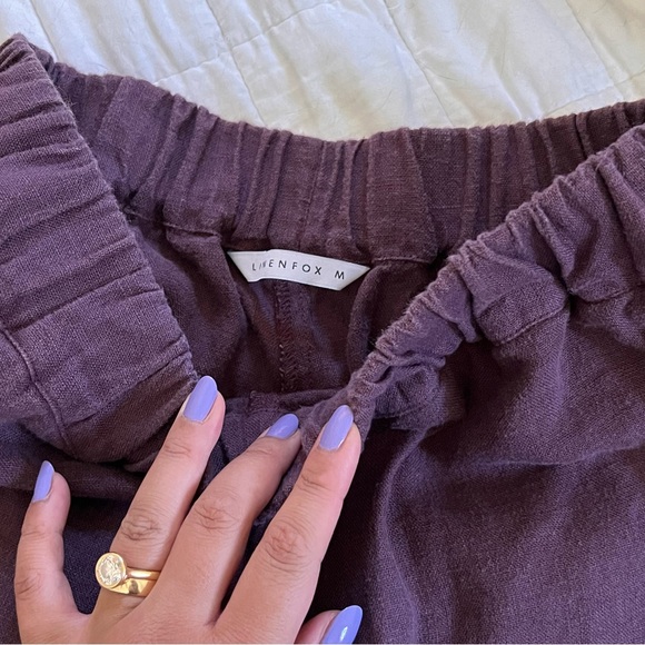 Linenfox nova trousers size M in eggplant - Picture 2 of 5